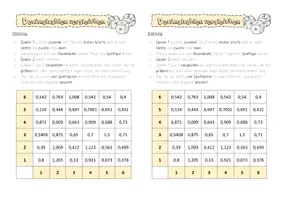 Vorschau - Arbeitsblätter - Spiel zum Vergleich von Dezimalzahlen - Seite 2