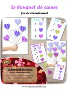 Aperçu - Apprentissages en autonomie - Le bouquet de cœurs - Jeu de dénombrement - Page de couverture