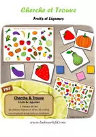 Aperçu - Apprentissages en autonomie - Cherche et Trouve - Fruits et Légumes - Page de couverture