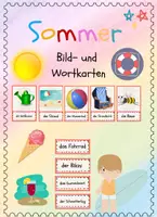 Vorschau - Poster - Sommer - Bild- und Wortkarten (DAF/DAZ) Flashcards - Deckblatt