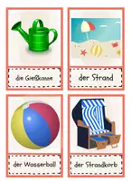 Vorschau - Poster - Sommer - Bild- und Wortkarten (DAF/DAZ) Flashcards - Seite 1
