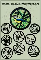 Vorschau - Mal- und Bastelvorlagen - Vogel-Mosaik-Fensterbilder - Deckblatt