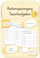 Vorschau - Arbeitsblätter - Mini-Rechenspaziergang Tauschaufgaben Zahlenraum 100 - Deckblatt