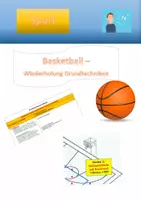 Vorschau - Stundenentwürfe - Basketball 1: Wiederholung der Grundtechniken - Deckblatt