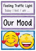 Vorschau - Mal- und Bastelvorlagen - Feelings / Mood / Emotions - Ampel für den Englischunterricht - Seite 1