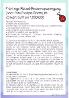 Vorschau - Arbeitsblätter - Frühlings- Rätsel - Rechenspaziergang (Mini-Escaperoom) schriftliche Multiplikation - Seite 1