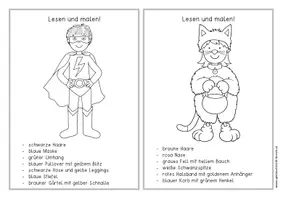 Vorschau - Arbeitsblätter - Lese-Mal-Bilder FASCHING 1.-3. Klasse - Seite 1