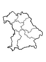 Vorschau - selbst erstellte Cliparts/Grafiken - Landkarten BAYERN Regierungsbezirke -handgezeichent- Clipart PNG - Seite 1