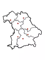 Vorschau - selbst erstellte Cliparts/Grafiken - Landkarten BAYERN Regierungsbezirke -handgezeichent- Clipart PNG - Seite 2