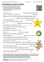 Vorschau - Arbeitsblätter - Arbeitsblatt "Adjektiv (einfache Sprache)" + Onlineübung & MP3 + Infografik - Deckblatt