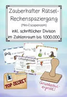 Vorschau - Spiele - Zauberhafter - Rätsel - Rechenspaziergang (Mini-Escaperoom) schriftliche Division - Deckblatt