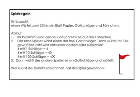 Vorschau - Stationenlernen - Zahlengolf - Spiel für die Addition & Subtraktion - Seite 2