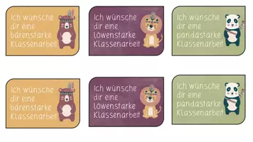 Vorschau - Klassenarbeiten - Motivationskärtchen für Klassenarbeiten - Seite 1
