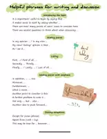 Vorschau - Arbeitsblätter - helpful phrases for writing and discussion, useful phrases, skill file - Seite 1
