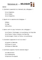 Aperçu - Feuilles d'exercices - Mini Tour d'Europe : La Belgique - Page 3