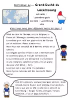 Aperçu - Feuilles d'exercices - Mini Tour d'Europe : le Luxembourg - Page de couverture