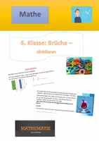 Vorschau - Stundenentwürfe - Mathematik: Brüche dividieren - Deckblatt