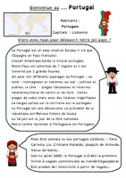 Aperçu - Feuilles d'exercices - Mini Tour du Monde : le Portugal - Page de couverture