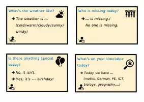 Vorschau - Aufgabenkarten - 3-minute-teacher / assistant teacher - Englisch Unterricht - Seite 1