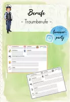 Vorschau - Arbeitsblätter - Berufe: Traumberufekartei (Kl. 2/3) - Deckblatt