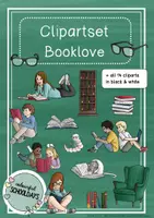 Aperçu - Cliparts/Visuels - Clipartset Booklove (private & commercial use) - Page de couverture