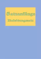 Vorschau - Arbeitsblätter - Satzanfänge Argumentierender Brief - Deckblatt