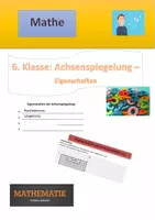 Vorschau - Präsentationen/Tafelbilder - 6. Kl. Stundenbild: Eigenschaften der Achsenspiegelung - Deckblatt