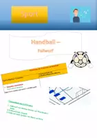 Vorschau - Stundenentwürfe - Handball 4: Einführung Fallwurf - Deckblatt
