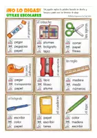 Aperçu - Jeux - útiles escolares / en la escuela No lo digas! jeu Espagnol - Page 1