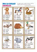 Vista previa - Juegos / Gamificación - ANIMALES ¡No lo digas! juego para explicar palabras Español - página 2