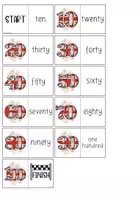 Vorschau - Arbeitsblätter - Englisch Domino Numbers Zehnerzahlen - Seite 2