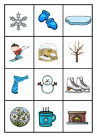 Aperçu - Jeux - jeux + exercices genre des noms, vocabulaire / sur l'Hiver - Page de couverture