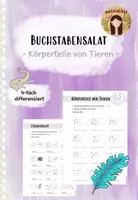 Vorschau - Arbeitsblätter - SPARPAKET: Körperteile von Tieren (DaZ geeignet) - Seite 1
