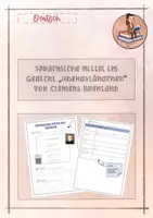 Vorschau - Arbeitsblätter - Sprachliche Mittel im Gedicht „Abendständchen“ - Deckblatt