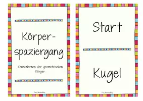 Vorschau - Arbeitsblätter - Geometrische Körper - Spaziergang - Seite 1