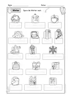 Aperçu - Feuilles d'exercices - Allemand - Feuilles d'exercices sur le thème de l'Hiver (Winter) - Deutsch Worksheets - Page 1