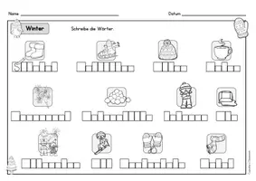 Aperçu - Feuilles d'exercices - Allemand - Feuilles d'exercices sur le thème de l'Hiver (Winter) - Deutsch Worksheets - Page 3