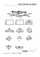 Vorschau - Arbeitsblätter - Silversterknaller23 - Werken / Kunst - PAPER Story - Piratenkapitän Henry - Büchlein zu einer Faltgeschichte / Papier falten - Seite 3