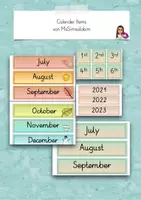 Vorschau - Fördermaterial/Inklusion - Calender Items - Tafelkalender - Day, Month and Year - Deckblatt