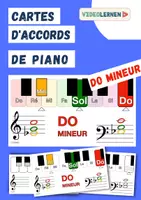 Aperçu - Apprentissages en autonomie - La musique 🎶 DO MINEUR Cartes d'accords de piano 🎹 Les accords de piano apprendre Les accords de base au piano - Page de couverture