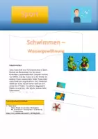 Vorschau - Stundenentwürfe - Stundenbilder Schwimmen - Deckblatt