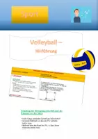 Vorschau - Stundenentwürfe - Volleyball 1: Hinführung zum Spiel - Deckblatt