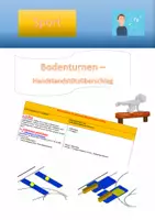 Vorschau - Stundenentwürfe - Turnen 5: Bodenturnen-Handstützüberschlag - Deckblatt