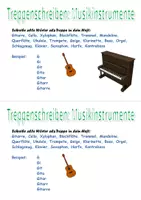 Vista previa - Hojas de trabajo - Instrumentos musicales "Escritura de la escalera" alemán - Portada