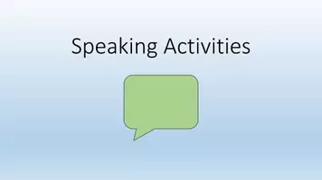 Vorschau - Präsentationen/Tafelbilder - 2 Speaking Activities: "Don't say yes or no" & "60 seconds of..." - Deckblatt