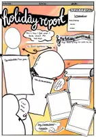 Vorschau - Arbeitsblätter - Holiday report - Arbeitsblatt zum ausfüllen / Sketchnotes - Deckblatt