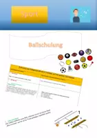 Vorschau - Stundenentwürfe - Ballschulung (Große Sportspiele) - Deckblatt