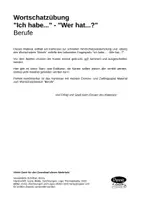 Vorschau - Spiele - Schnelle Wortschatzwiederholung DaZ, Deutsch als Fremdsprache - Ich habe wer hat Berufe - Seite 1