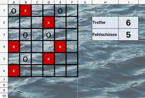 Vorschau - Arbeitsblätter - Einführung Excel - Schiffeversenken Tabellenkalkulation - Deckblatt