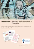 Vorschau - Arbeitsblätter - Lernaufgabe "Angriff auf die Pressefreiheit in Venezuela" - Deckblatt